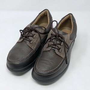 Deer Tracks Brown Leather Women Oxford Shoes 9 Comfort Gorpcore Casual Work READ